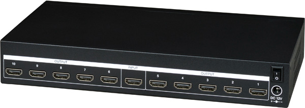 מגבר מפצל HDMI כניסה אחת ל 10 יציאות HD10-4K6G - גב