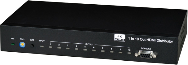 מגבר מפצל HDMI כניסה אחת ל 10 יציאות HD10-4K6G - חזית